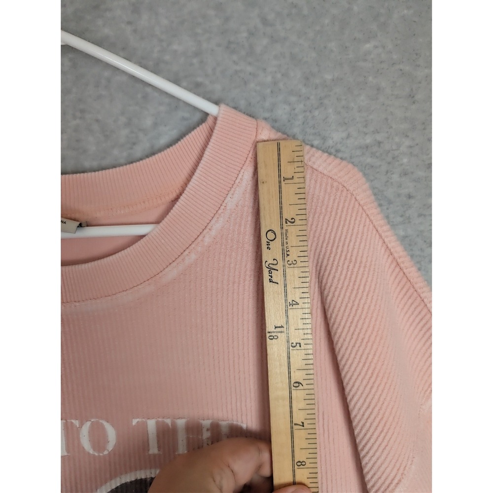 Chicka-d Sweater XL Pink Ribbed Goin To The Chapel Graphic Oversized Bridal - Picture 6 of 16